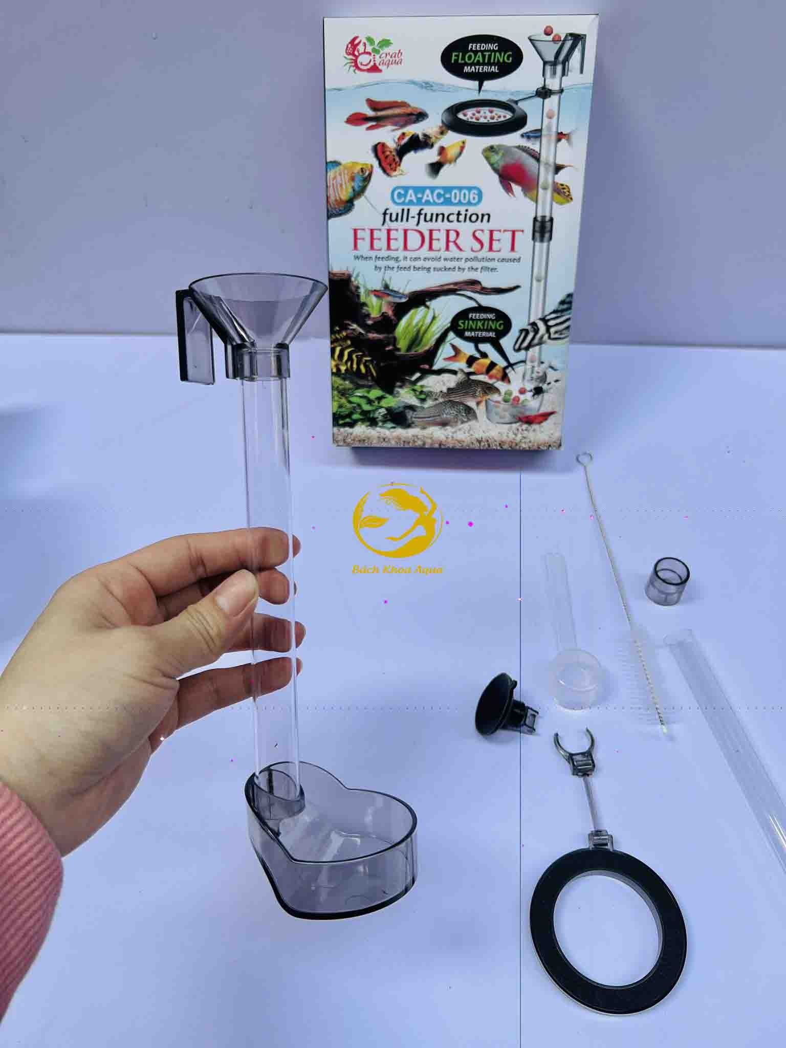 Bộ ống cho cá ăn Crab Aqua - Full bộ